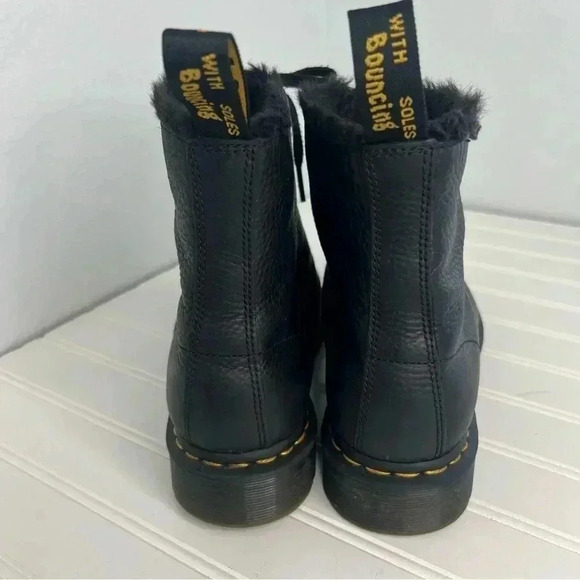 Dr. Martens 1460 Pascal Faux Fur Lined Lace Up Boots Sz Men’s 9 Women’s 10 - Picture 3 of 10